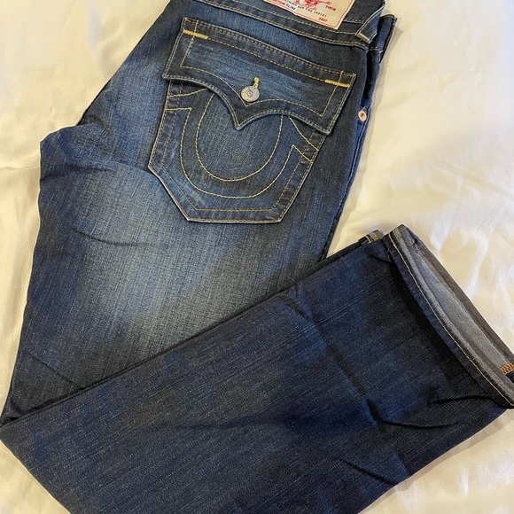 TRUE RELIGION slim flap jeans 34/30 - Picture 3 of 14